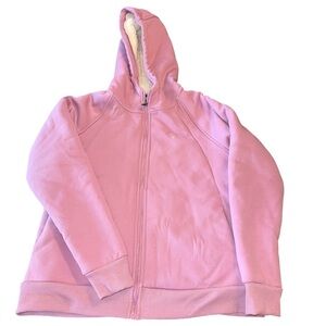 Spyder Sherpa Lined Jacket Women’s Size L Orchid Full Zip Hooded Outdoor NWT